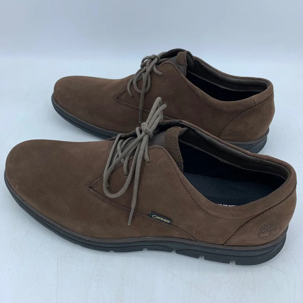 Timberland Mens A14B1 Gore-Tex Waterproof SensorFlex Brown Leather Oxfords 10.5